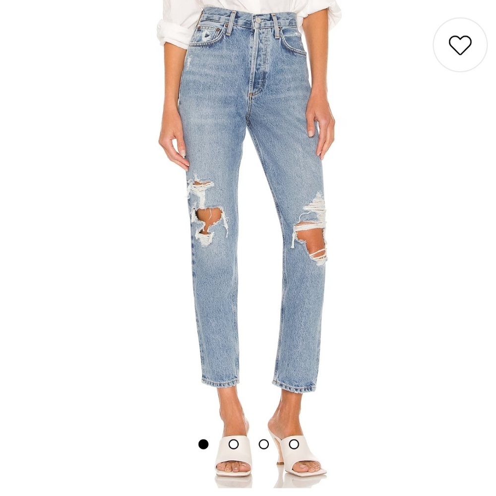 Women's Blue Distressed Jeans
